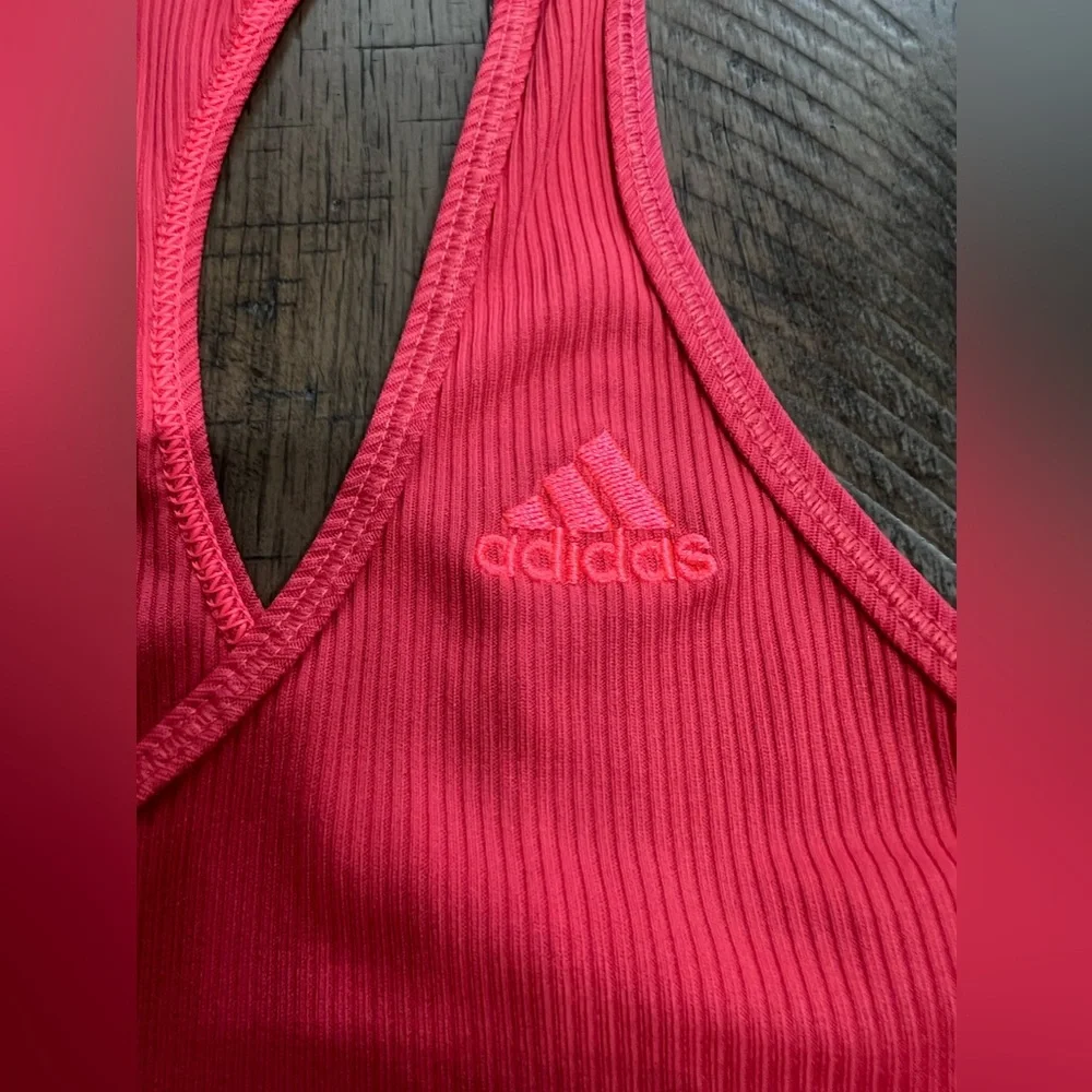 Adidas racerback athletic top shirt m medium pink - Picture 13 of 13